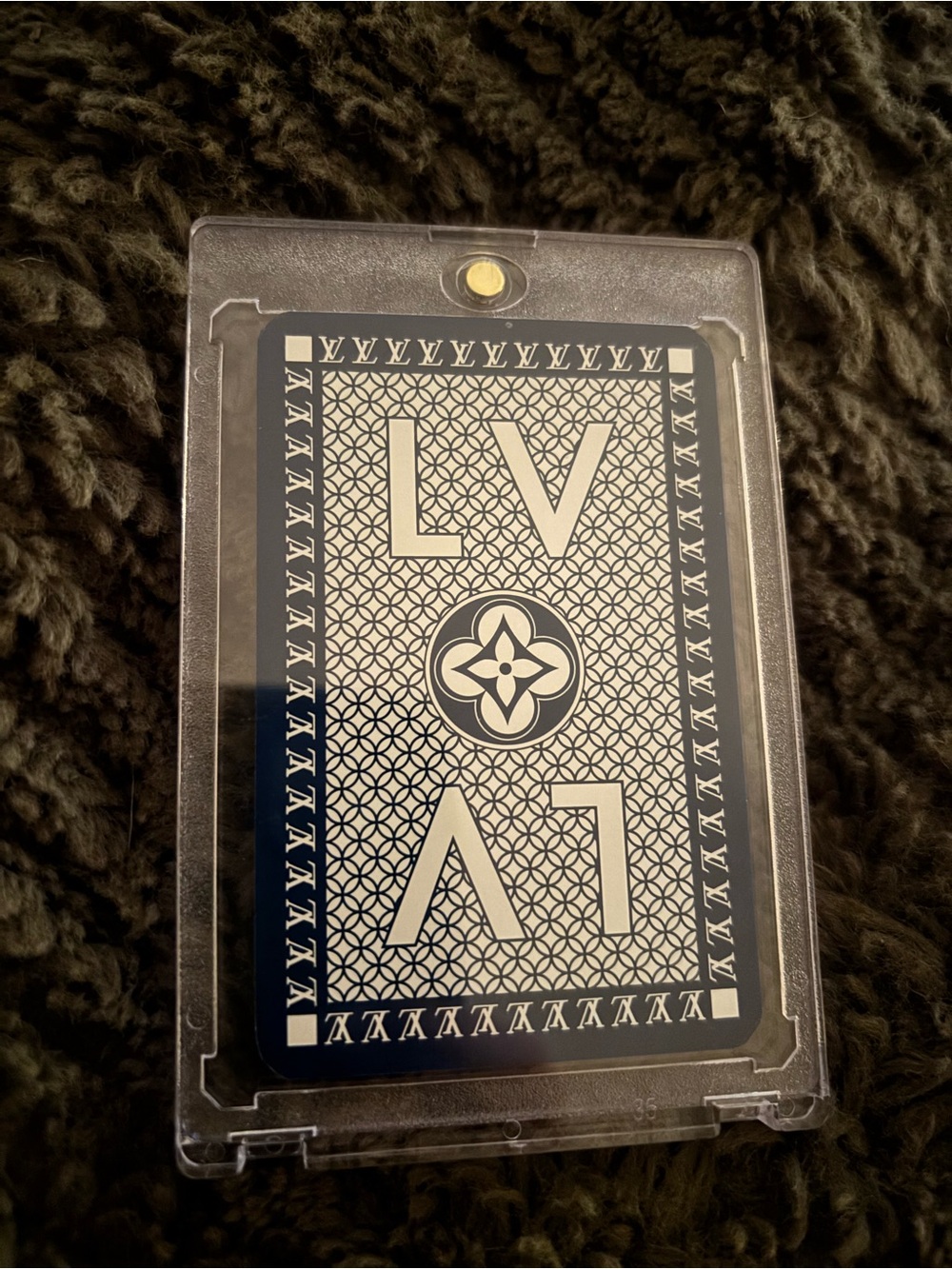 Louis Vuitton Monogram Playing Card in Navy and Cream White 2 Spades